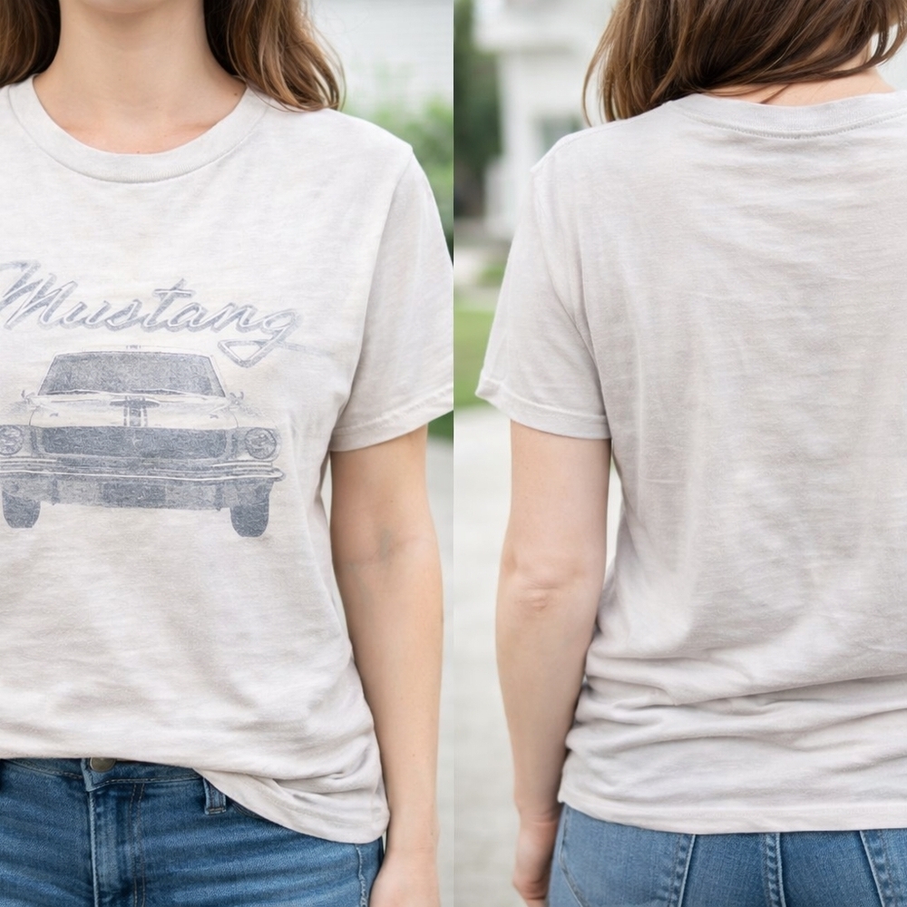Gildan Cream Graphic Short‎ Sleeve Tee